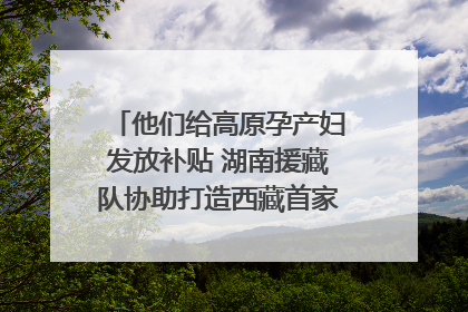 他们给高原孕产妇发放补贴 湖南援藏队协助打造西藏首家高原产儿协同中心