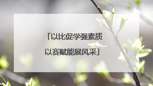 以比促学强素质 以赛赋能展风采
