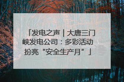 发电之声｜大唐三门峡发电公司：多彩活动扮亮“安全生产月”