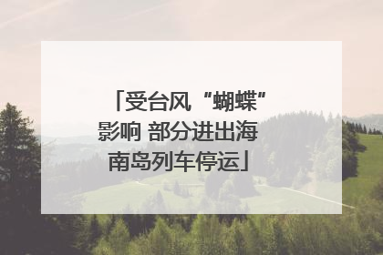 受台风“蝴蝶”影响 部分进出海南岛列车停运