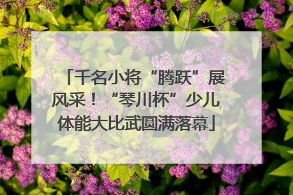 千名小将“腾跃”展风采！“琴川杯”少儿体能大比武圆满落幕