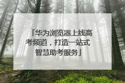 华为浏览器上线高考频道，打造一站式智慧助考服务