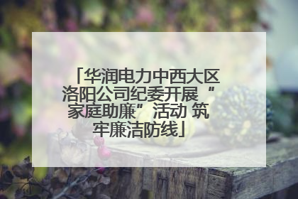 华润电力中西大区洛阳公司纪委开展“家庭助廉”活动 筑牢廉洁防线