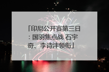 印尼公开赛第三日：国羽焦点战 石宇奇、李诗沣领衔
