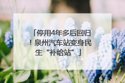 停用4年多后回归！泉州汽车站变身民生“补给站”