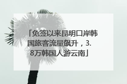 免签以来昆明口岸韩国旅客流量飙升，3.8万韩国人游云南