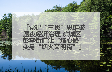 党建“三找”思维破题夜经济治理 滨城区彭李街道让“堵心路”变身“烟火文明街”