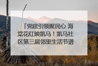 党建引领聚民心 海棠花红映凯马！凯马社区第三届邻里生活节谱写幸福新篇章