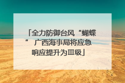 全力防御台风“蝴蝶” 广西海事局将应急响应提升为Ⅲ级