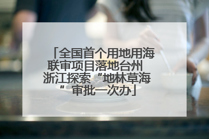 全国首个用地用海联审项目落地台州 浙江探索“地林草海”审批一次办