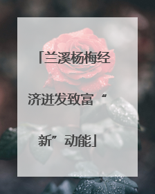 兰溪杨梅经济迸发致富“新”动能