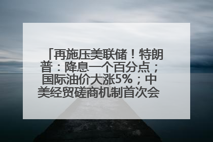 再施压美联储！特朗普：降息一个百分点；国际油价大涨5%；中美经贸磋商机制首次会议在英国伦敦举行；6499元起，华为发布新款手机丨每经早参