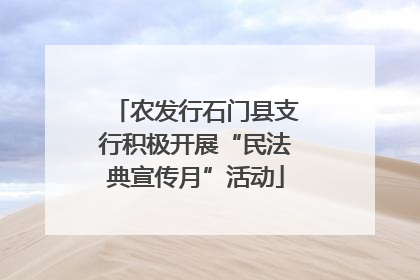 农发行石门县支行积极开展“民法典宣传月”活动