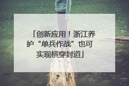 创新应用！浙江养护“单兵作战”也可实现横穿封道