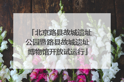 北京路县故城遗址公园暨路县故城遗址博物馆开放试运行