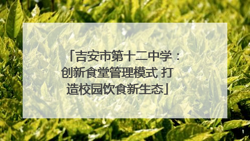 吉安市第十二中学：创新食堂管理模式 打造校园饮食新生态