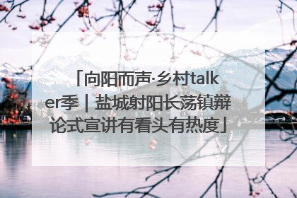 向阳而声·乡村talker季｜盐城射阳长荡镇辩论式宣讲有看头有热度
