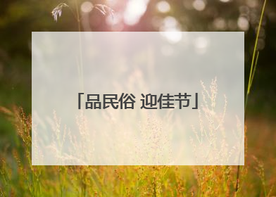 品民俗 迎佳节
