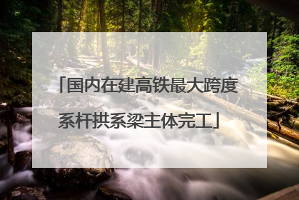 国内在建高铁最大跨度系杆拱系梁主体完工