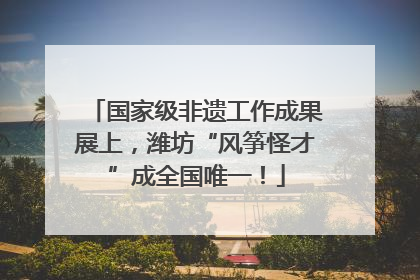 国家级非遗工作成果展上，潍坊“风筝怪才”成全国唯一！