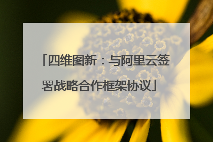 四维图新：与阿里云签署战略合作框架协议