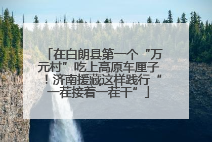 在白朗县第一个“万元村”吃上高原车厘子！济南援藏这样践行“一茬接着一茬干”