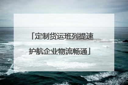 定制货运班列提速 护航企业物流畅通