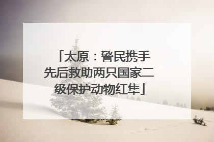 太原：警民携手 先后救助两只国家二级保护动物红隼