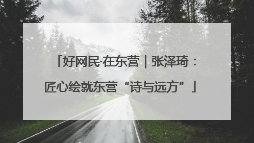 好网民·在东营｜张泽琦：匠心绘就东营“诗与远方”