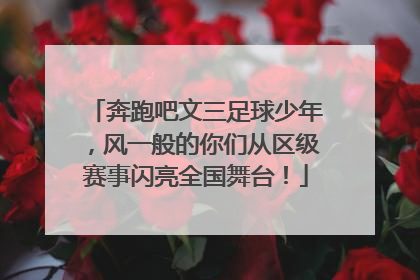 奔跑吧文三足球少年，风一般的你们从区级赛事闪亮全国舞台！