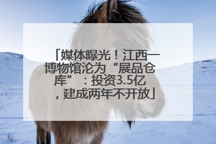 媒体曝光！江西一博物馆沦为“展品仓库”：投资3.5亿，建成两年不开放