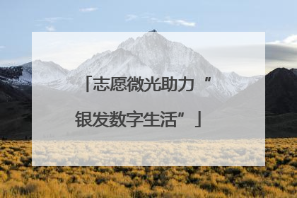 志愿微光助力“银发数字生活”