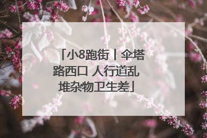 小8跑街丨伞塔路西口 人行道乱堆杂物卫生差