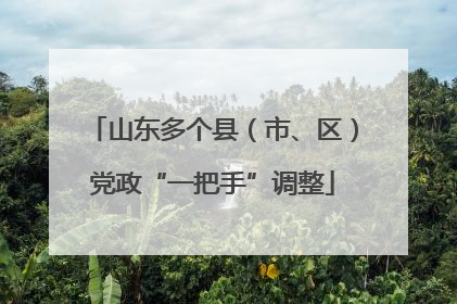山东多个县（市、区）党政“一把手”调整