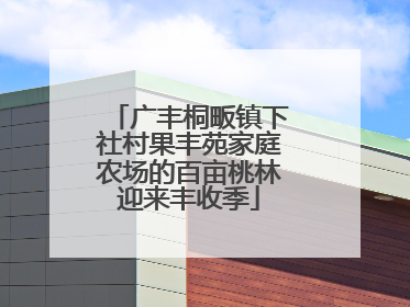广丰桐畈镇下社村果丰苑家庭农场的百亩桃林迎来丰收季