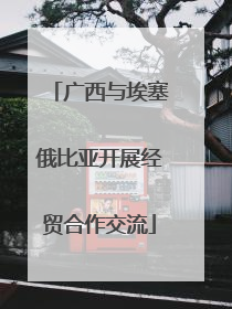广西与埃塞俄比亚开展经贸合作交流