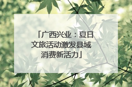 广西兴业：夏日文旅活动激发县域消费新活力
