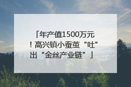 年产值1500万元！高兴镇小蚕茧“吐”出“金丝产业链”