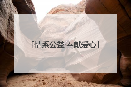 情系公益·奉献爱心