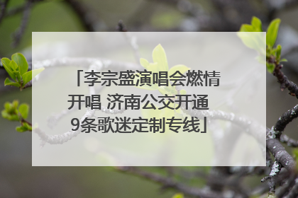 李宗盛演唱会燃情开唱 济南公交开通9条歌迷定制专线