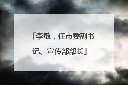李敏，任市委副书记、宣传部部长