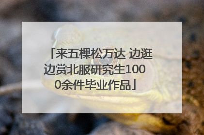 来五棵松万达 边逛边赏北服研究生1000余件毕业作品