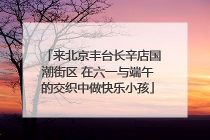 来北京丰台长辛店国潮街区 在六一与端午的交织中做快乐小孩