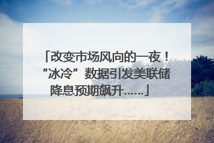 改变市场风向的一夜！“冰冷”数据引发美联储降息预期飙升……