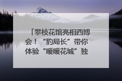 攀枝花馆亮相西博会！“豹局长”带你体验“暖暖花城”独特魅力｜西博视界