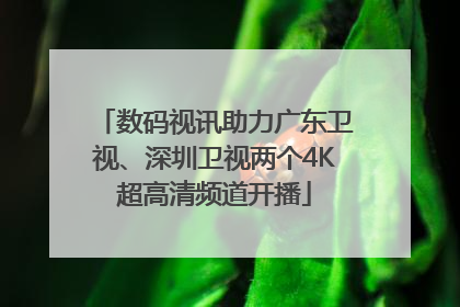 数码视讯助力广东卫视、深圳卫视两个4K超高清频道开播