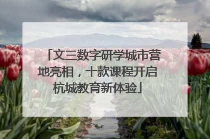 文三数字研学城市营地亮相，十款课程开启杭城教育新体验