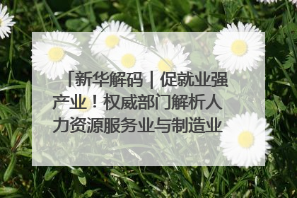 新华解码｜促就业强产业！权威部门解析人力资源服务业与制造业融合发展试点
