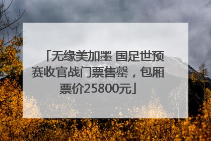 无缘美加墨 国足世预赛收官战门票售罄，包厢票价25800元