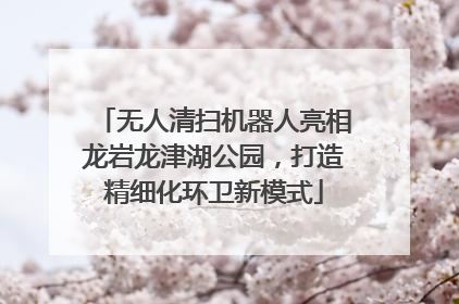 无人清扫机器人亮相龙岩龙津湖公园，打造精细化环卫新模式